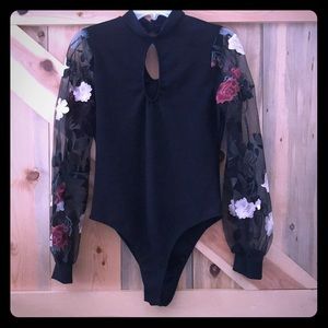 Black dressy body suit